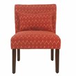 HomePop Transitional Fabric Parker Accent Chair with Pillow in Orange