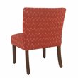 HomePop Transitional Fabric Parker Accent Chair with Pillow in Orange