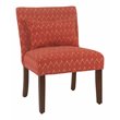 HomePop Transitional Fabric Parker Accent Chair with Pillow in Orange