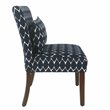 HomePop Transitional Fabric Parker Accent Chair with Pillow in Textured Blue
