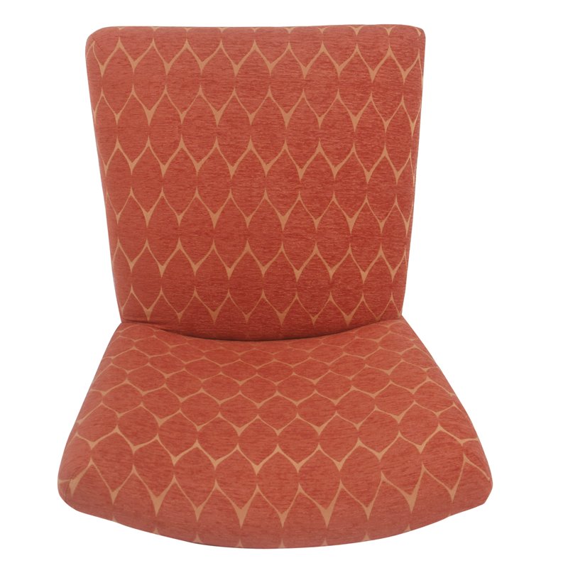 HomePop Traditional Fabric Parsons Chairs in Melon Orange (Set of 2)