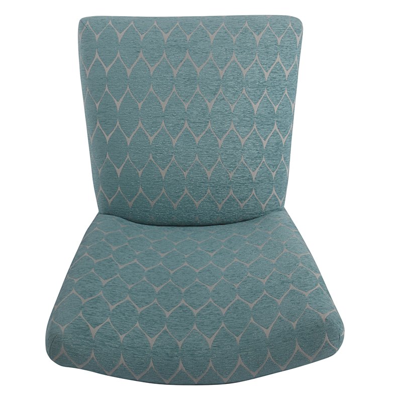 HomePop Traditional Fabric Parsons Chairs in Teal Blue (Set of 2)