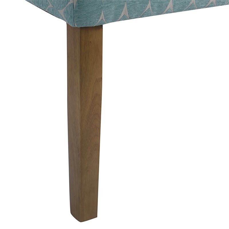 HomePop Traditional Fabric Parsons Chairs in Teal Blue (Set of 2)