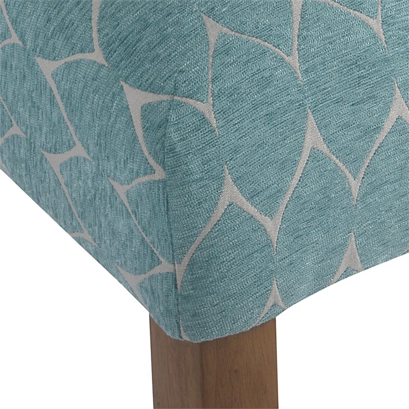 HomePop Traditional Fabric Parsons Chairs in Teal Blue (Set of 2)