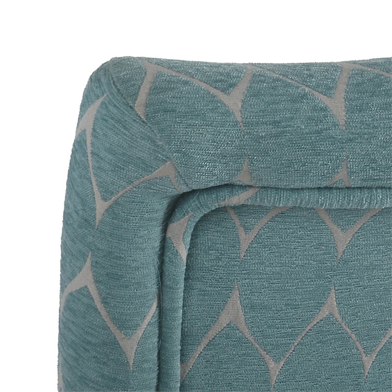 HomePop Traditional Fabric Parsons Chairs in Teal Blue (Set of 2)