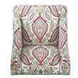 HomePop Traditional Wood and Fabric Swoop Accent Chair in Multi-Color