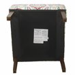 HomePop Traditional Wood and Fabric Swoop Accent Chair in Multi-Color