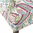 HomePop Traditional Wood and Fabric Swoop Accent Chair in Multi-Color