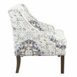 HomePop Traditional Fabric Swoop Arm Accent Chair in Ebony Cream