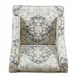 HomePop Traditional Fabric Swoop Arm Accent Chair in Ebony Cream