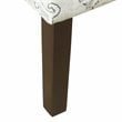 HomePop Traditional Fabric Swoop Arm Accent Chair in Ebony Cream