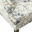 HomePop Traditional Fabric Swoop Arm Accent Chair in Ebony Cream
