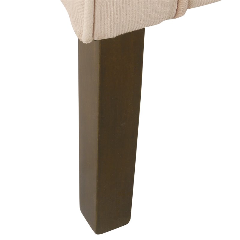 HomePop Transitional Wood and Velvet Barrel Accent Chair in Blush Pink