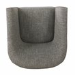 HomePop Transitional Wood and Fabric Barrel Accent Chair in Slate Gray