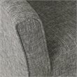 HomePop Transitional Wood and Fabric Barrel Accent Chair in Slate Gray