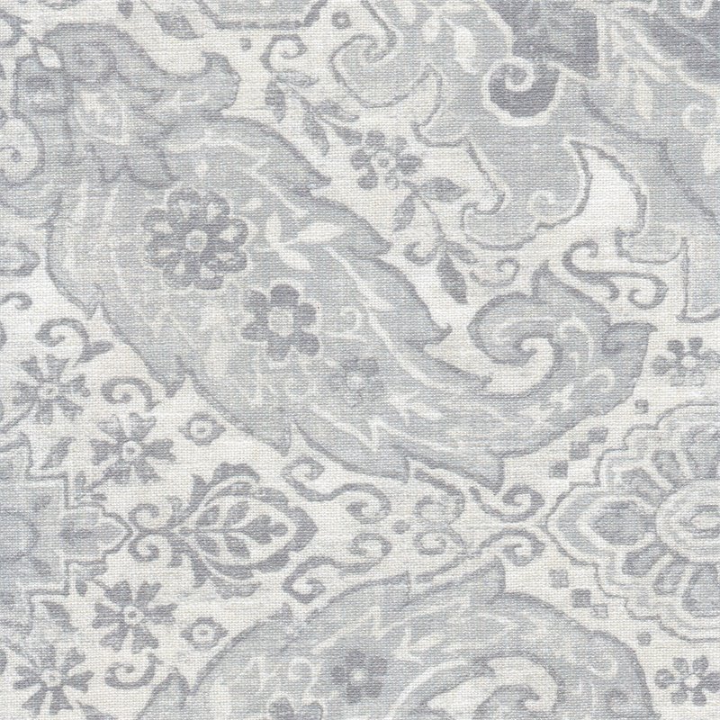 HomePop Traditional Fabric Damask Swoop Arm Accent Chair in Gray
