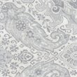 HomePop Traditional Fabric Damask Swoop Arm Accent Chair in Gray