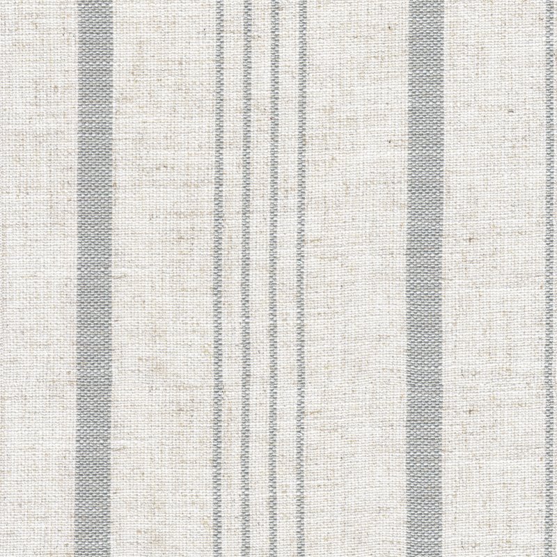HomePop Traditional Wood and Fabric Stripe Swoop Accent Chair in Dove Gray