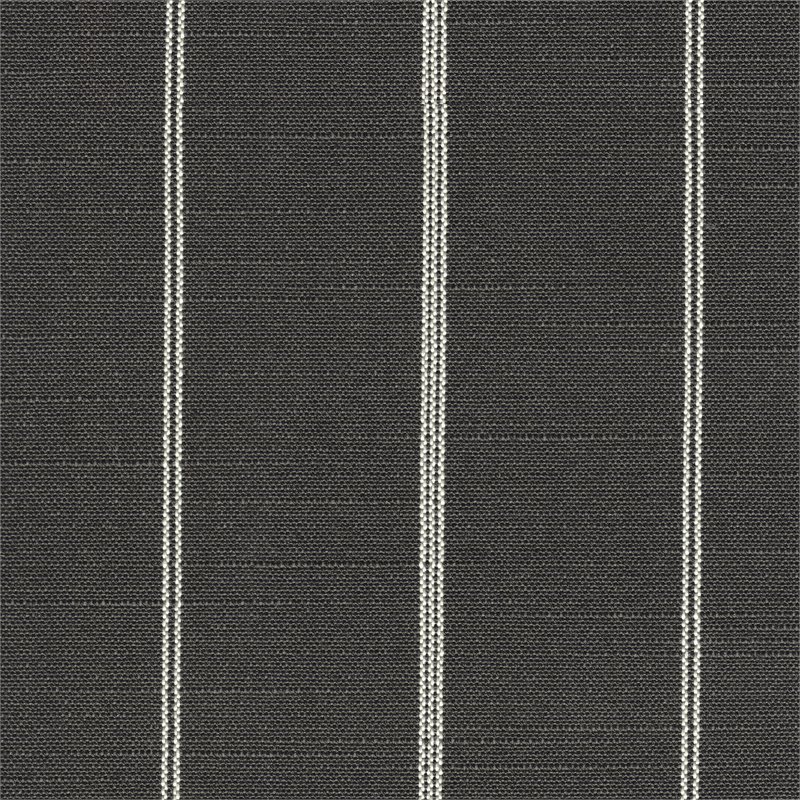 HomePop Traditional Wood and Fabric Stripe Swoop Accent Chair in Charcoal