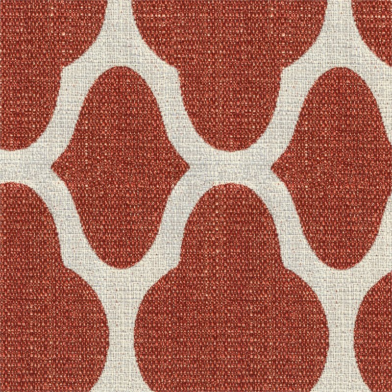 HomePop Traditional Fabric Parsons Chairs in Orange/White (Set of 2)