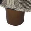 HomePop Round Transitional Wood and Fabric Storage Ottoman in Multi-Color