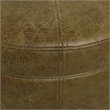 HomePop Transitional Faux Leather Large Storage Ottoman in Distressed Brown