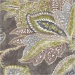 HomePop Square Fabric Floral Pattern Ottoman with Lift Off Lid in Brown/Gray
