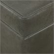 HomePop Square Transitional Faux Leather Ottoman with Lift Off Top in Gray