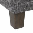 HomePop Square Transitional Wood and Fabric Lift Off Ottoman in Gray Finish