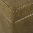 HomePop Square Transitional Faux Leather Ottoman with Lift Off Top in Brown