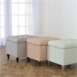 HomePop Traditional Fabric Tufted Medium Storage Ottoman in Gray