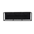 HomePop Draper Modern Faux Leather Large Ottoman with Button Tufting in Gray