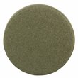 HomePop Round Transitional Wood and Fabric Storage Ottoman in Green Tweed
