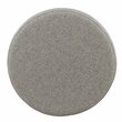 HomePop Round Transitional Wood and Fabric Storage Ottoman in Light Gray