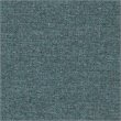HomePop Round Transitional Wood and Fabric Storage Ottoman in Teal Blue Tweed
