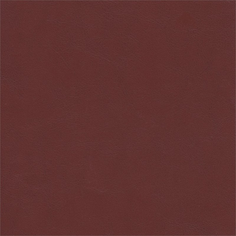 HomePop Square Transitional Faux Leather Storage Ottoman in Dark Red