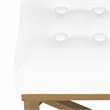 HomePop Modern Style Metal Bench with Velvet Seat in White Finish