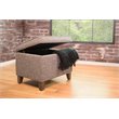 HomePop Transitional Fabric Medium Storage Ottoman with Slate Pattern in Gray