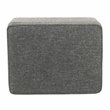 HomePop Transitional Fabric Medium Storage Ottoman with Slate Pattern in Gray
