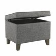 HomePop Transitional Fabric Medium Storage Ottoman with Slate Pattern in Gray