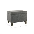 HomePop Transitional Fabric Medium Storage Ottoman with Slate Pattern in Gray