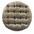 HomePop Round Traditional Fabric Paisley Pattern Large Storage Ottoman in Brown