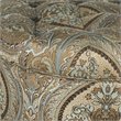 HomePop Round Traditional Fabric Paisley Pattern Large Storage Ottoman in Brown
