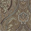 HomePop Round Traditional Fabric Paisley Pattern Large Storage Ottoman in Brown