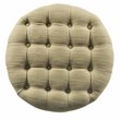 HomePop Traditional Fabric Tweed Tufted Storage Ottoman in Cream