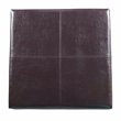 HomePop Transitional Faux Leather Storage Ottoman in Brown Finish