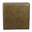 HomePop Luxury Transitional Faux Leather Storage Ottoman in Distressed Brown