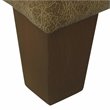 HomePop Luxury Transitional Faux Leather Storage Ottoman in Distressed Brown
