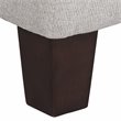 HomePop Ainsley Traditional Fabric Button Tufted Storage Bench in Light Gray