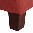 HomePop Ainsley Traditional Fabric Button Tufted Storage Bench in Cranberry Red